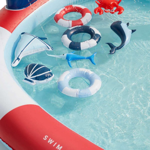 Nafukovací bazén so šmykľavkou Malý námorník 210 cm Swim Essentials