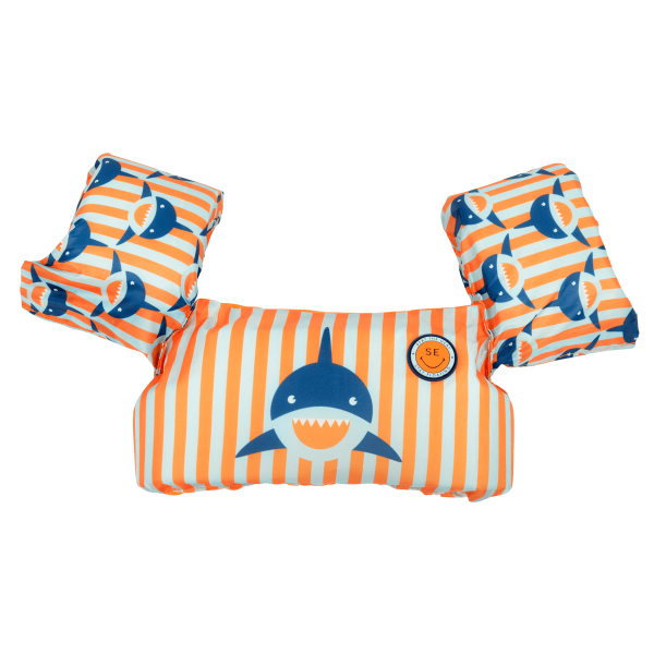 Plávacia vesta s rukávnikmi oranzovy zralok 2-6 rokov Swim Essentials