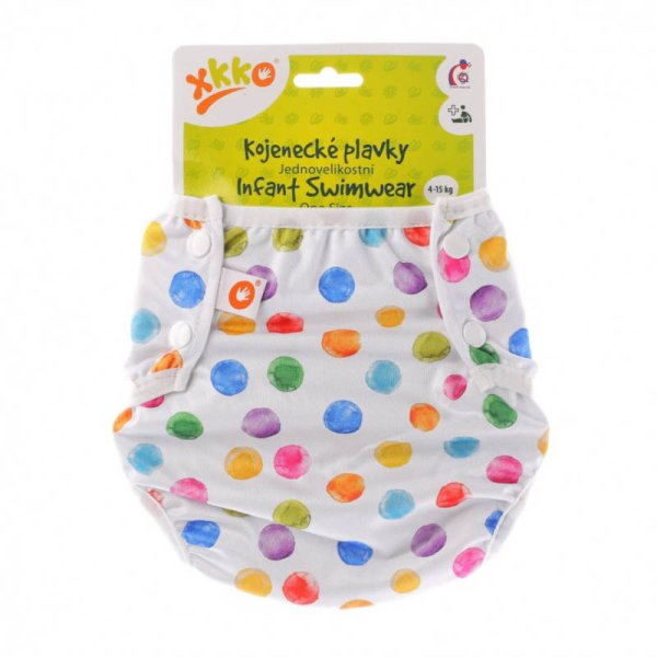 jednovelkostne-dojcenske-plavky-xkko-watercolour-polka-dots